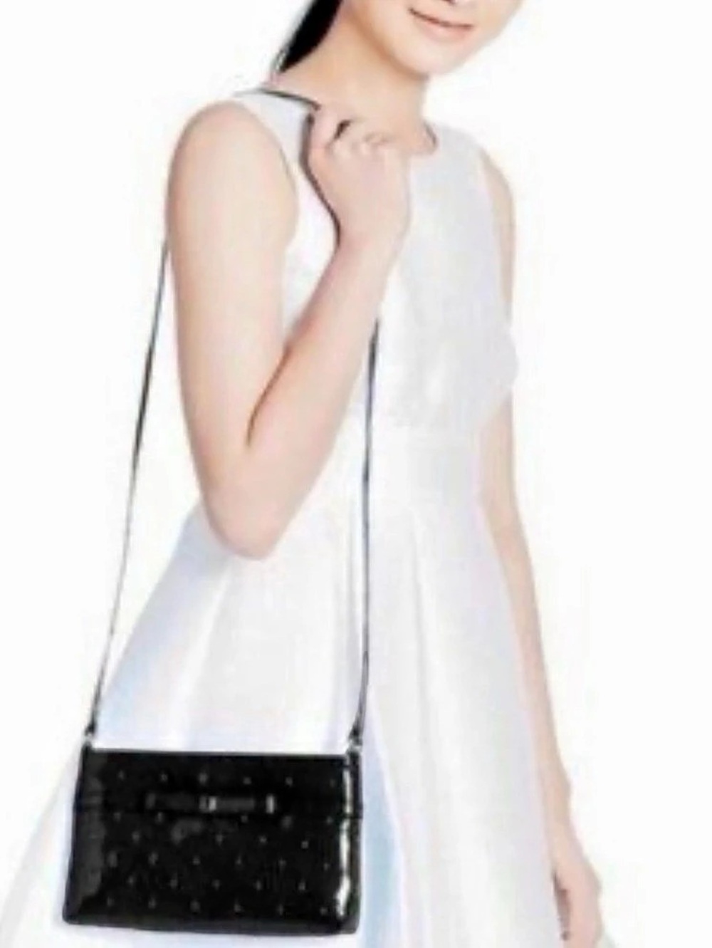 Kate Spade Camellia Street Amy Leather Crossbody Purse - Black - Picture 9 of 9